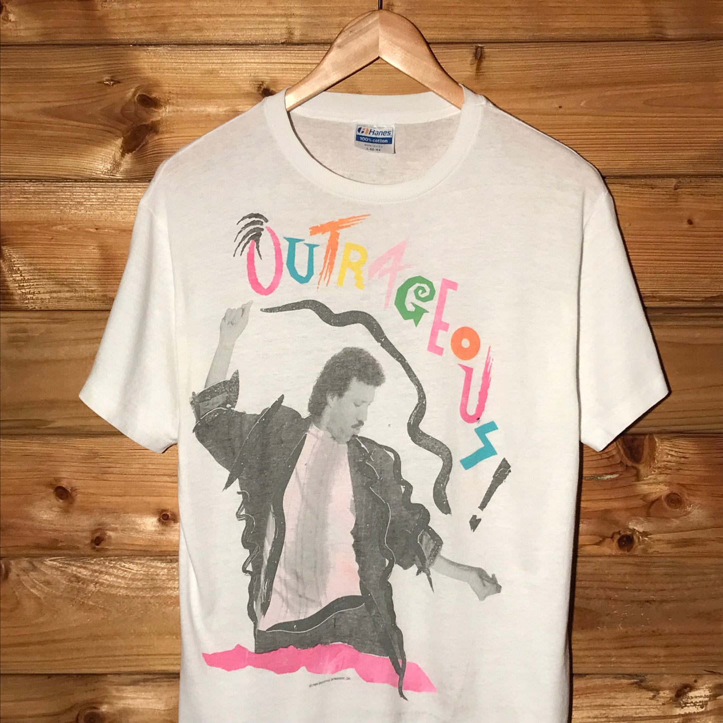 1986 Lionel Richie Outrageous Tour t shirt