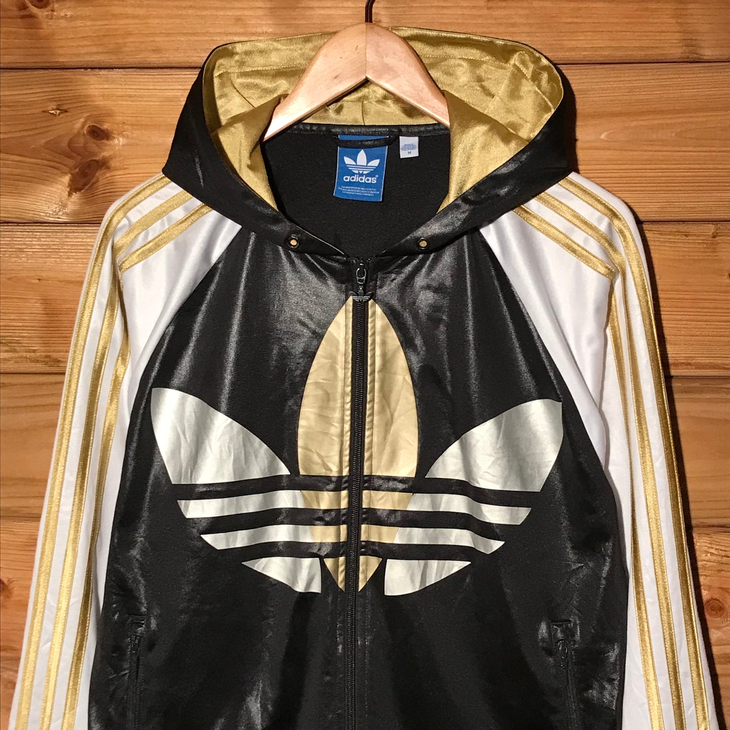 Adidas Chile62 Trefoil Striped zip up hoodie