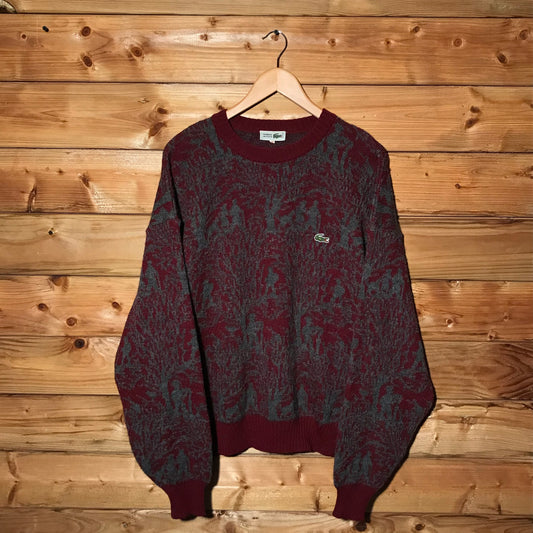 90s Lacoste Abstract Tree AOP knit sweatshirt