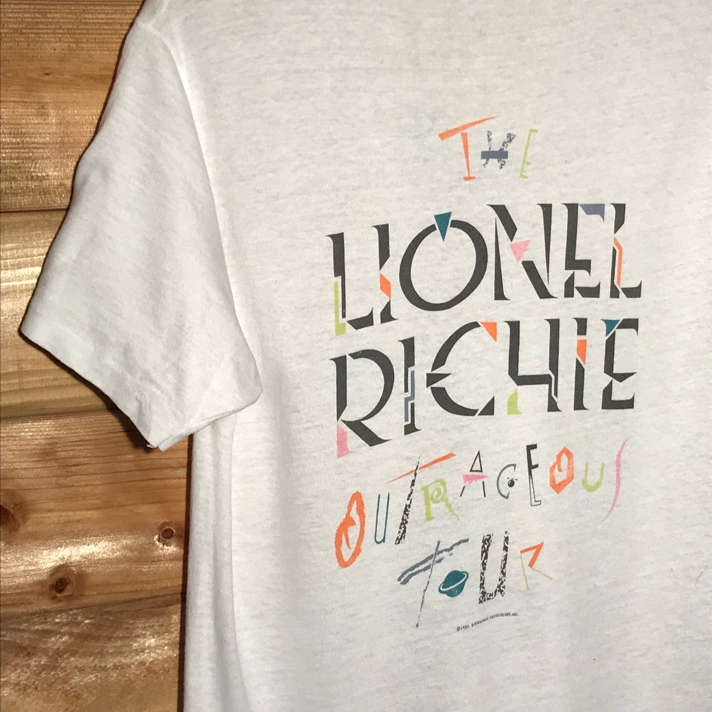 1986 Lionel Richie Outrageous Tour t shirt