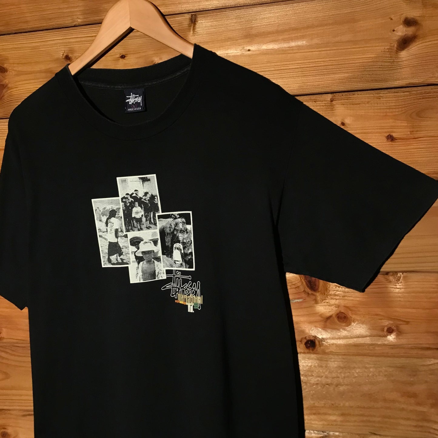 1998 Stüssy International Stock Poster Photo Collage t shirt