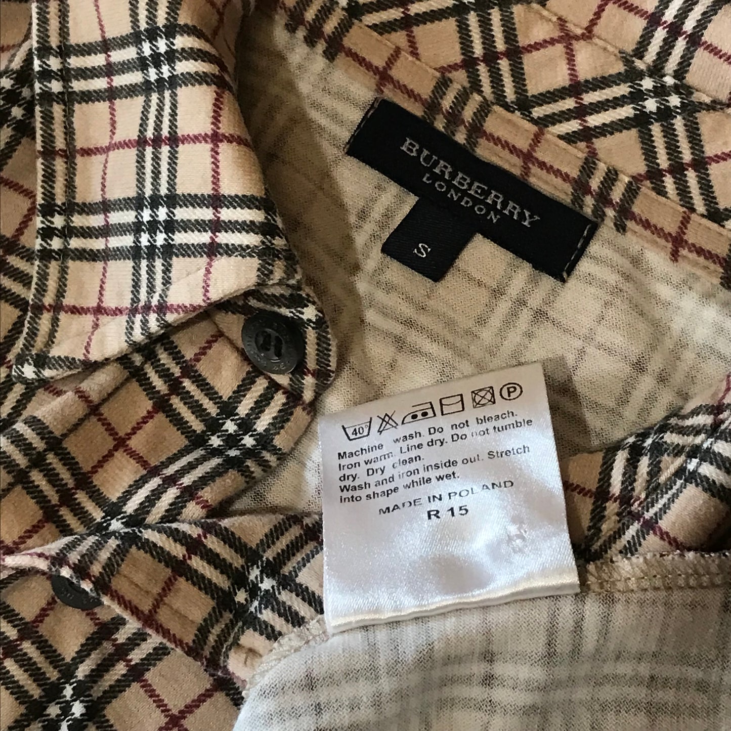 Burberry Nova Check Pattern short sleeve polo t shirt