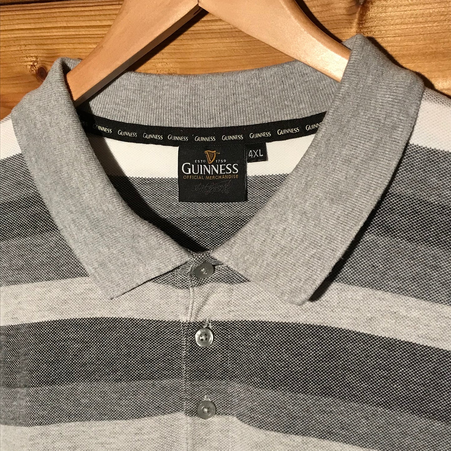 Guinness Striped polo t shirt