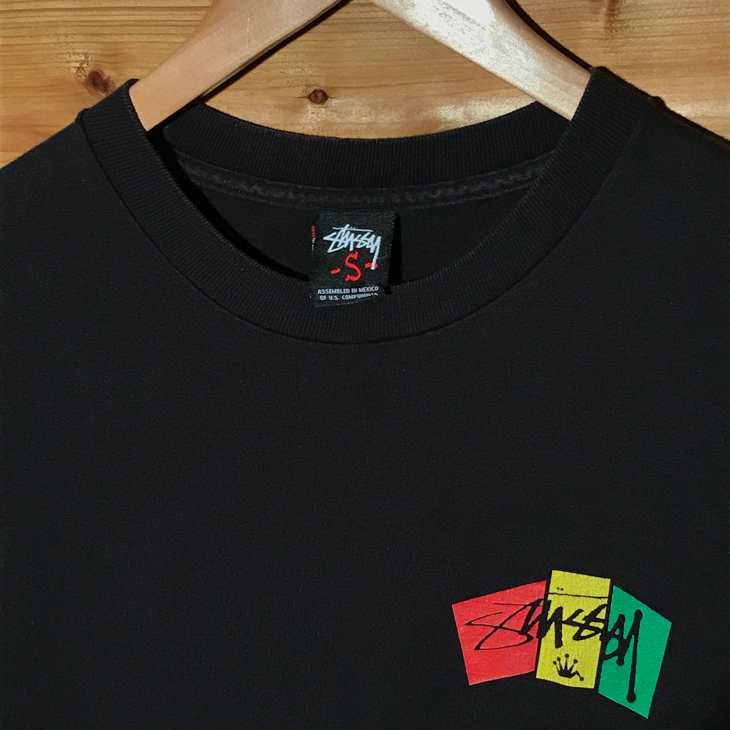 Stüssy Rasta Blocks Script Spellout t shirt