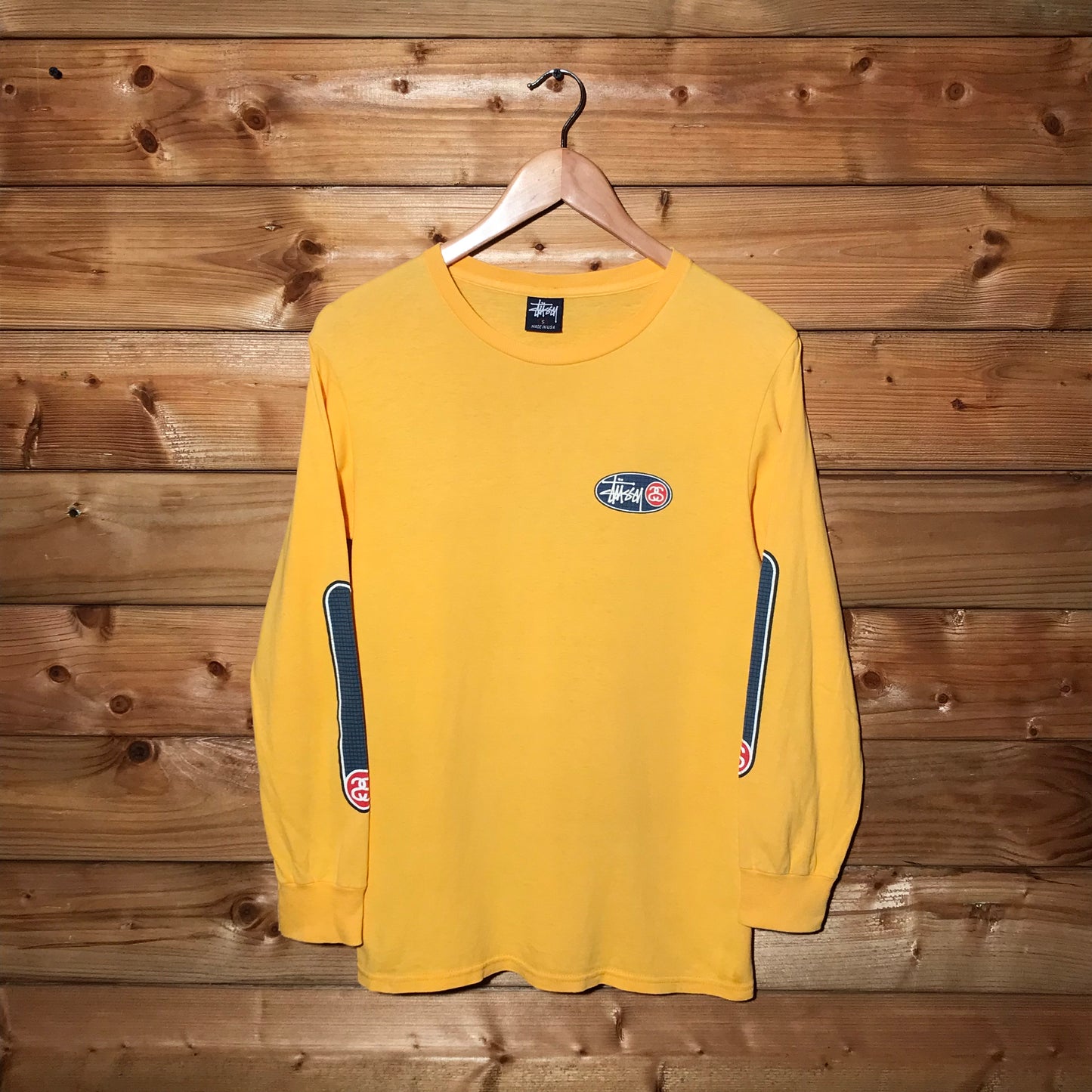 90s Stüssy Script and Link Grid long sleeve t shirt