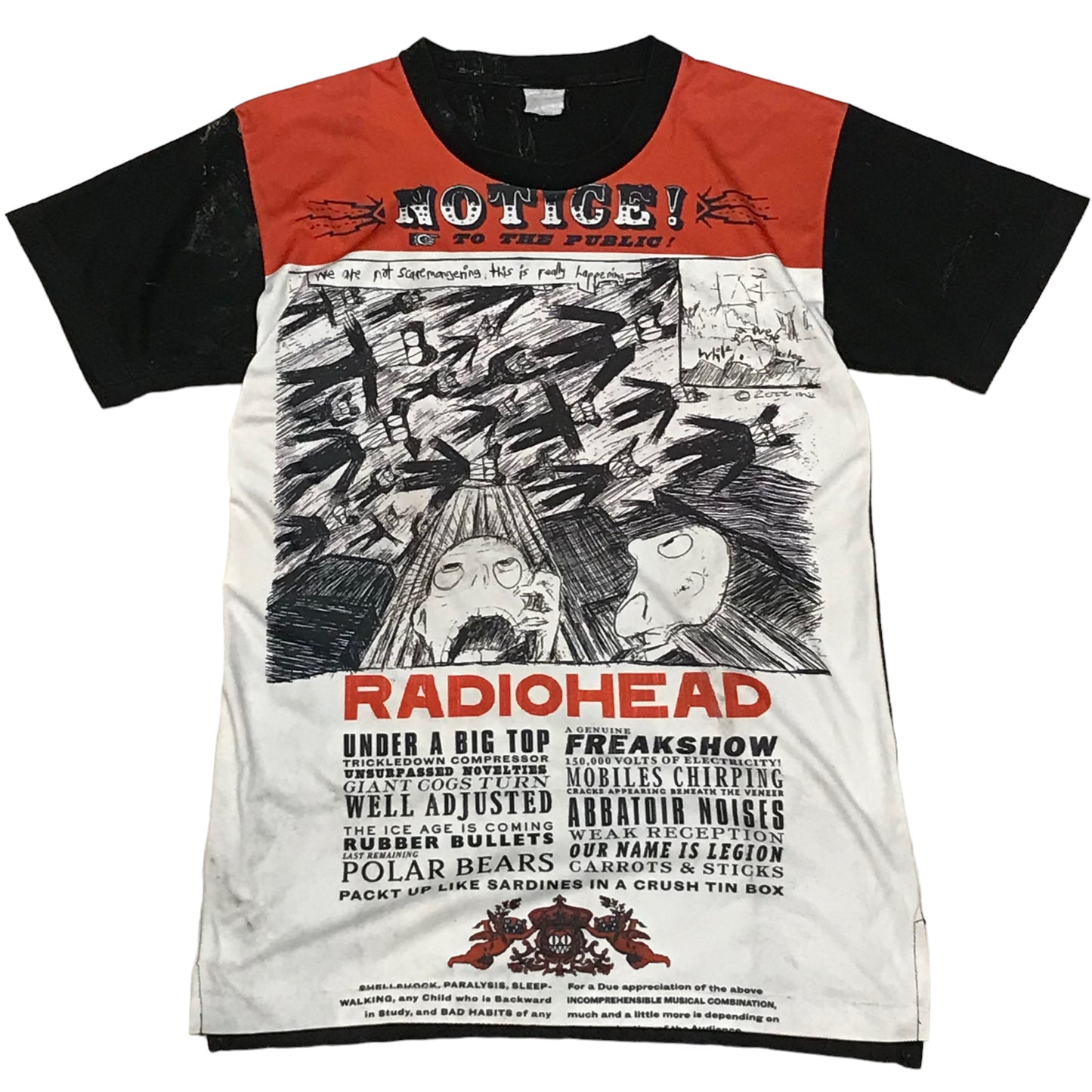 Radiohead Notice To The Public Amnesiac Tour Poster t shirt