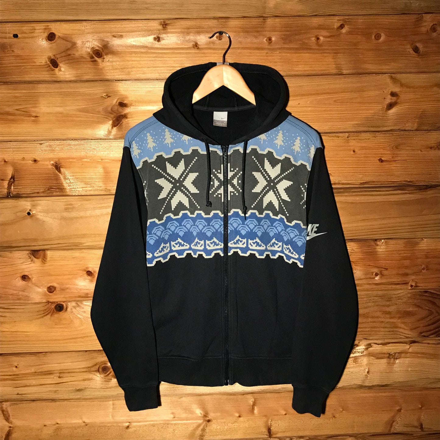 2005 Nike Christmas Pattern zip up hoodie