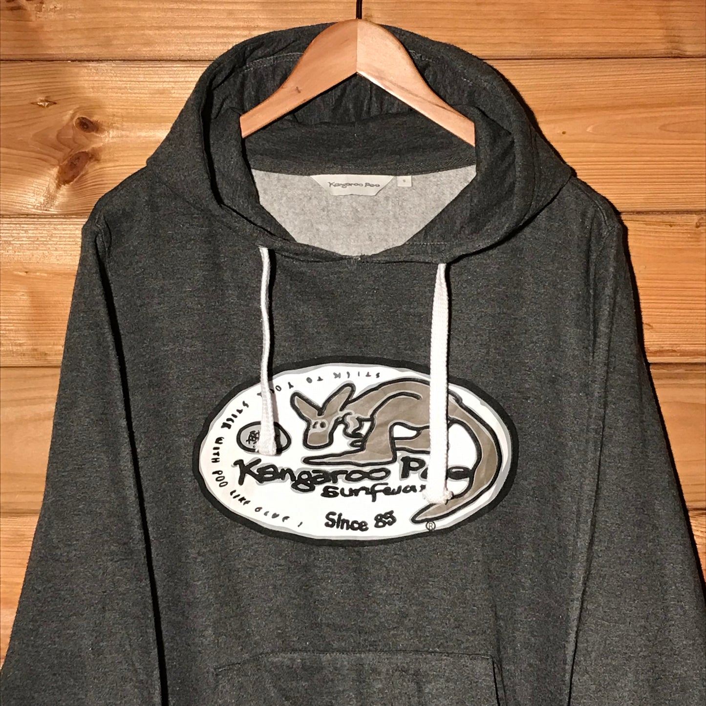 Kangaroo Poo Surfwear Centre Spellout hoodie