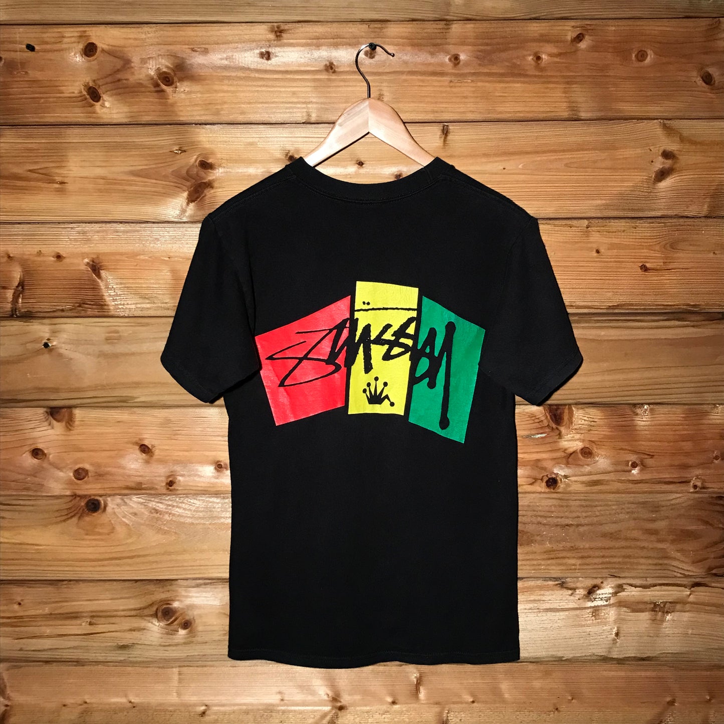 Stüssy Rasta Blocks Script Spellout t shirt