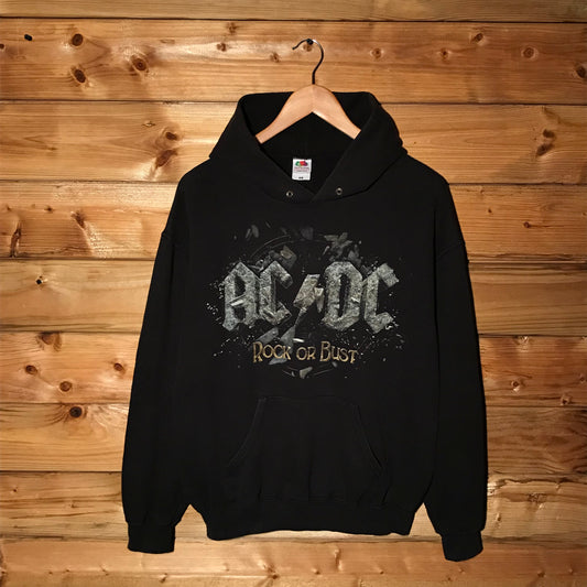 AC/DC Rock Or Bust Centre Spellout Band hoodie