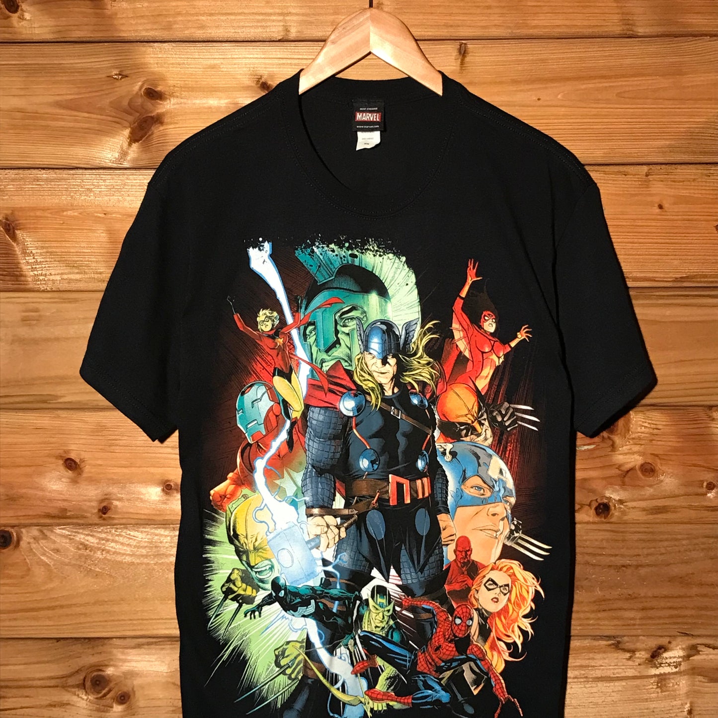 Mad Engine Marvel Characters t shirt