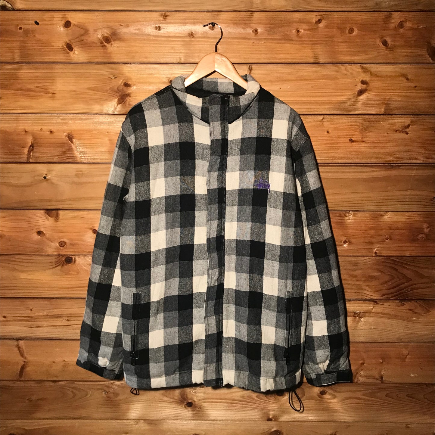 Stüssy Plaid Tartan down jacket