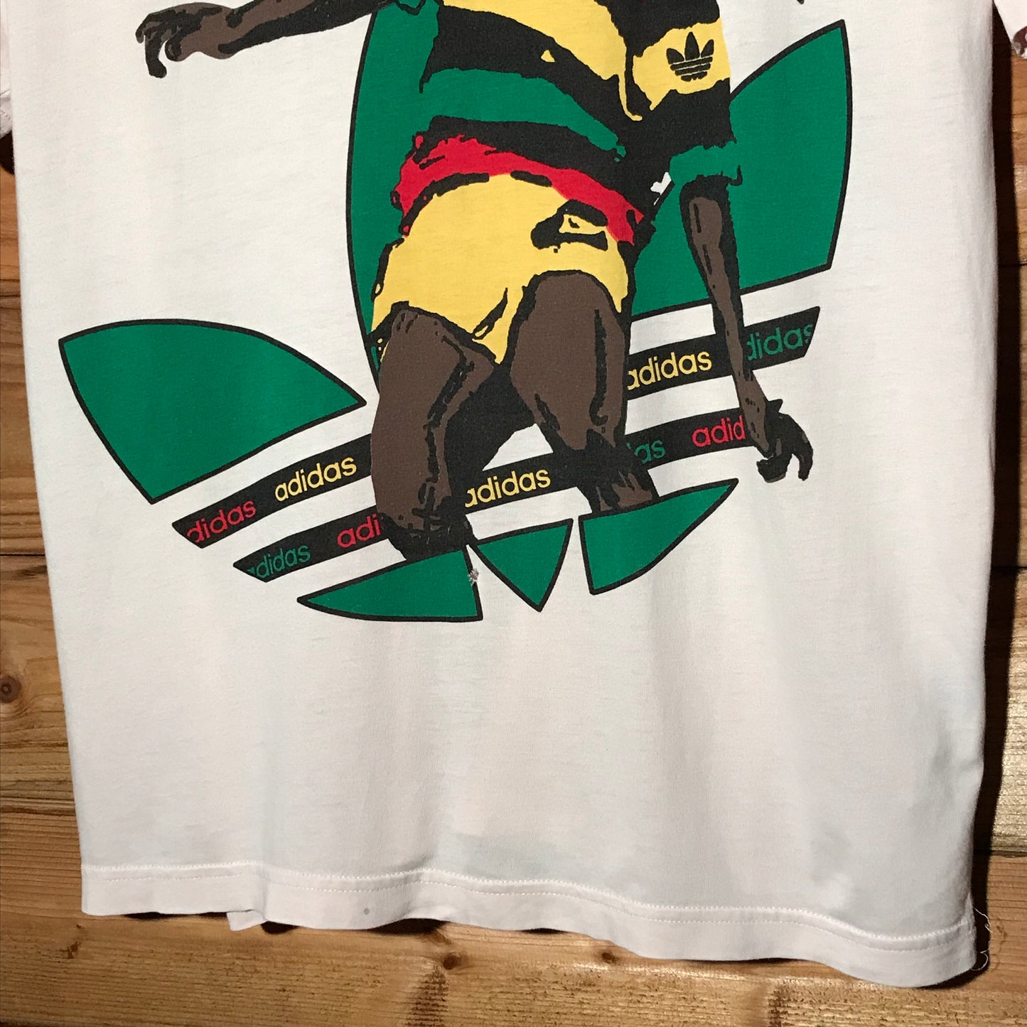 2007 Adidas Bob Marley Football Trefoil t shirt