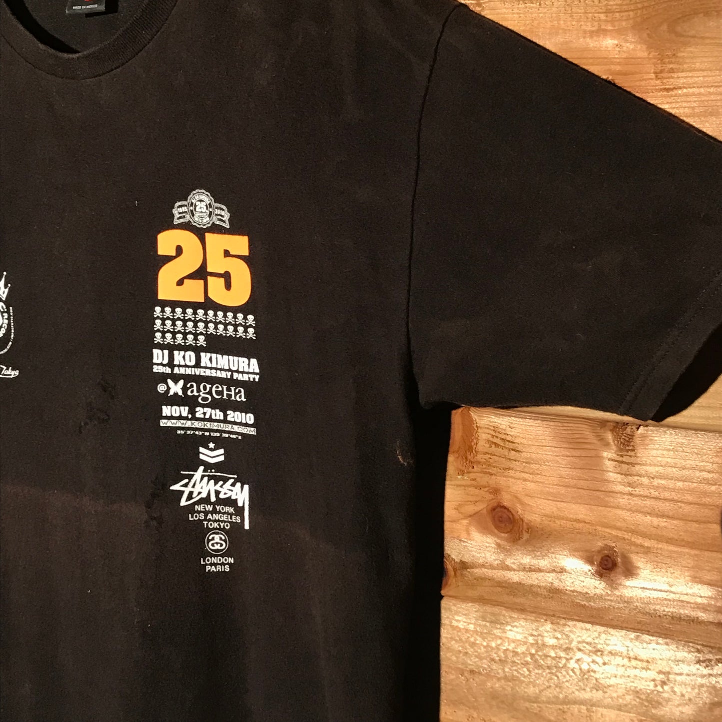 2010 Stüssy x DJ Ko Kimura 25th Anniversary Party t shirt