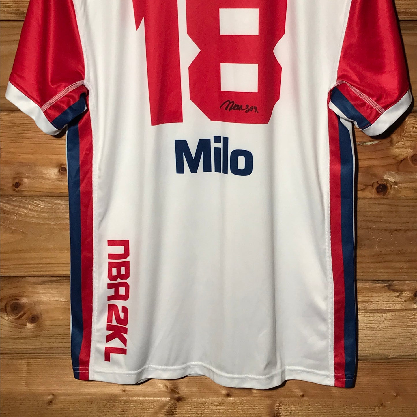 Champion NBA2KL Detroit Pistons xMilo Signed t shirt