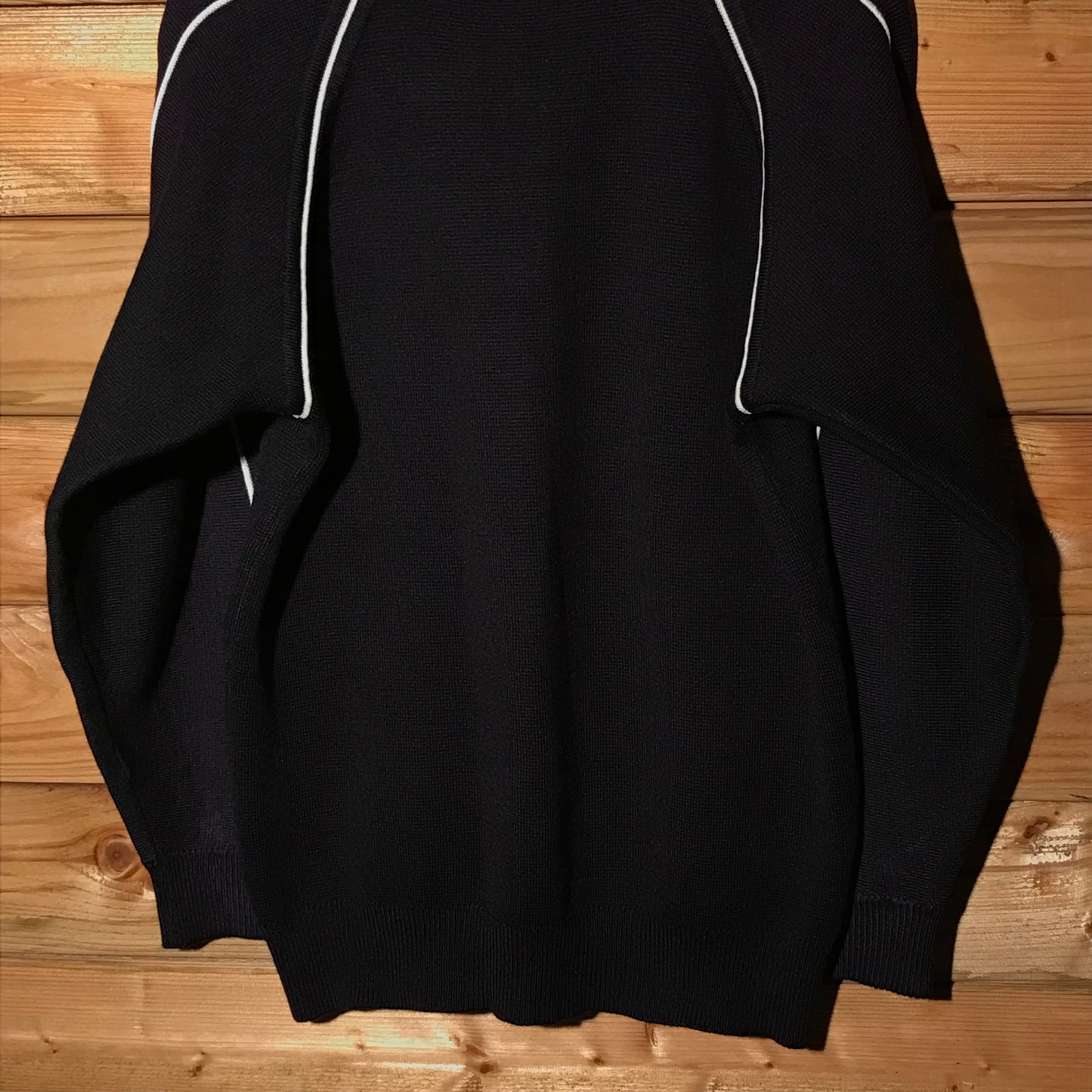 90s Bitch Skateboards Piping Striped knit sweatshirt