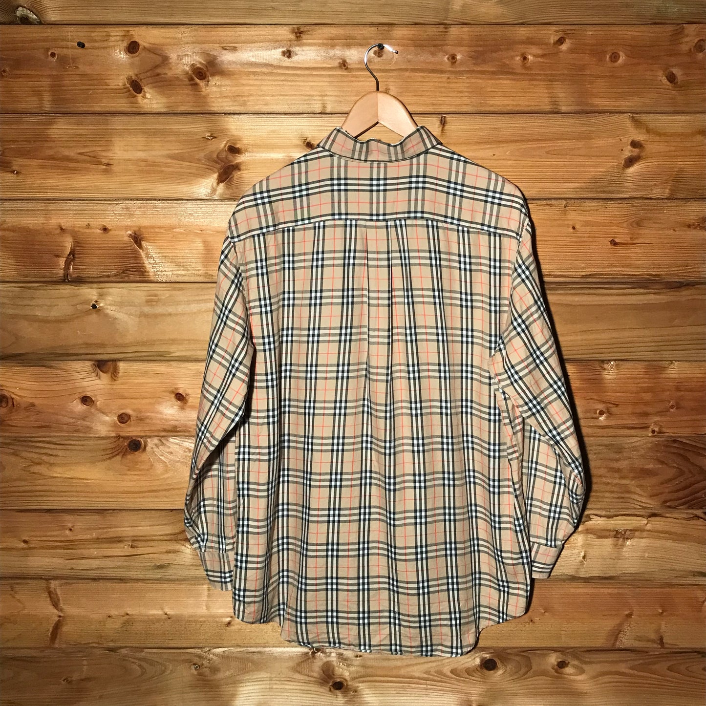 90s Burberry Nova Check Pattern button up shirt