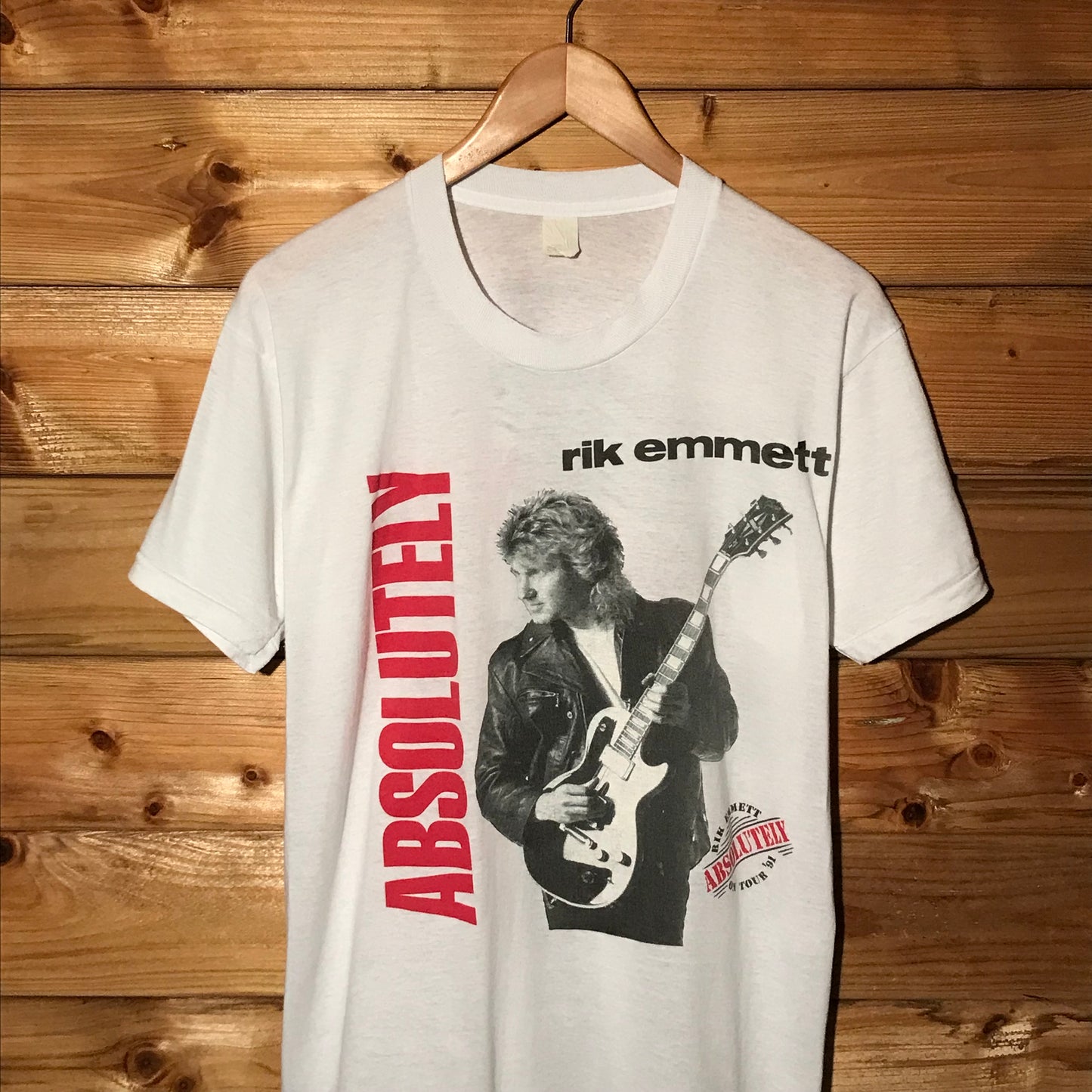 1991 Rik Emmett Absolutely USA Tour t shirt