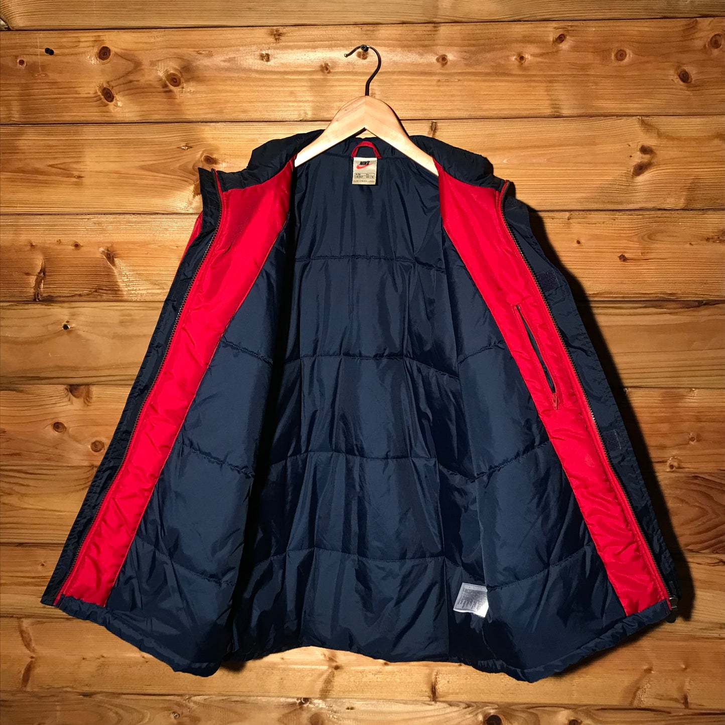 90s Nike Piping Split Double Swoosh down jacket