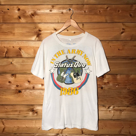 1986 Status Quo In The Army Now UK Tour t shirt