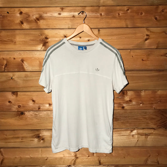 Adidas Essentials Striped Trefoil t shirt