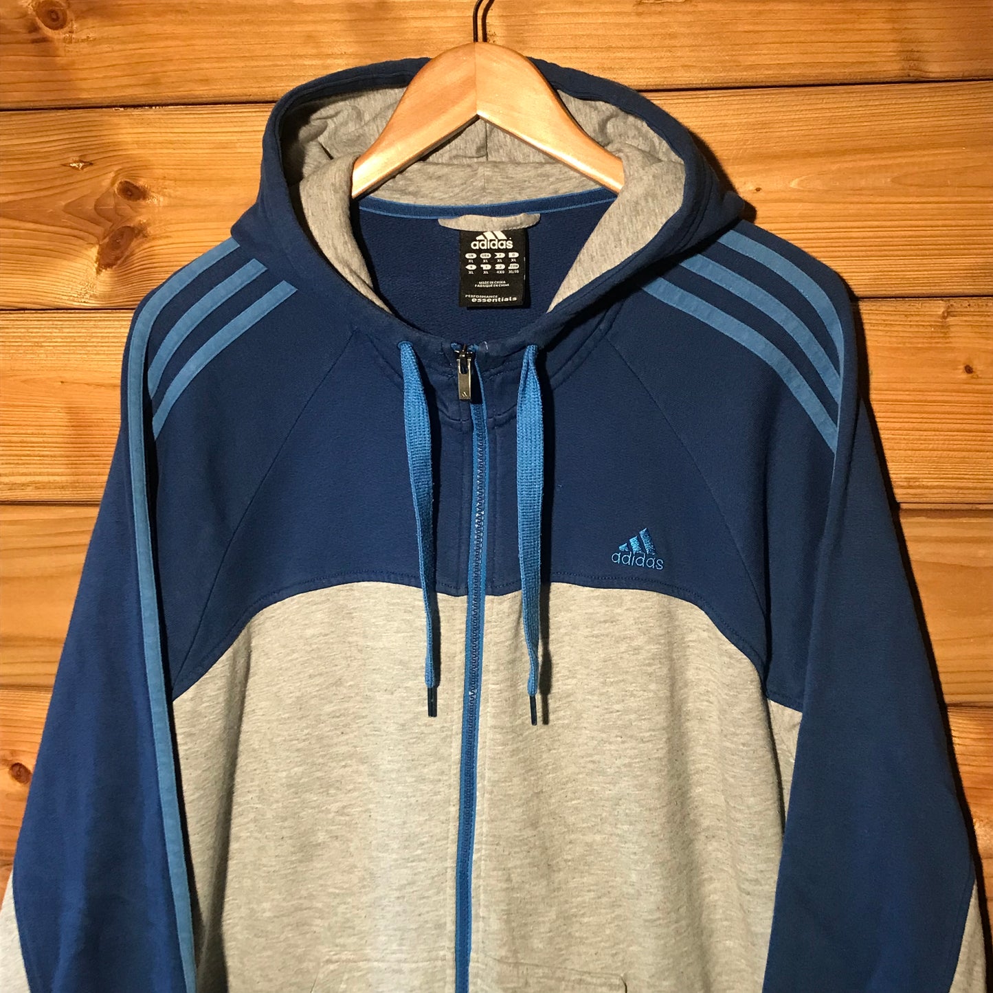 Adidas Performance Tonal Striped zip up hoodie