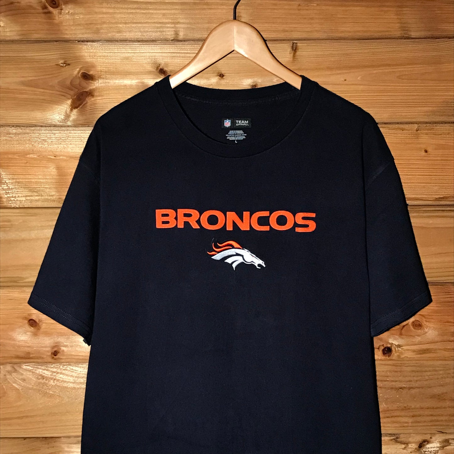 NFL Team Denver Broncos Centre Spellout t shirt