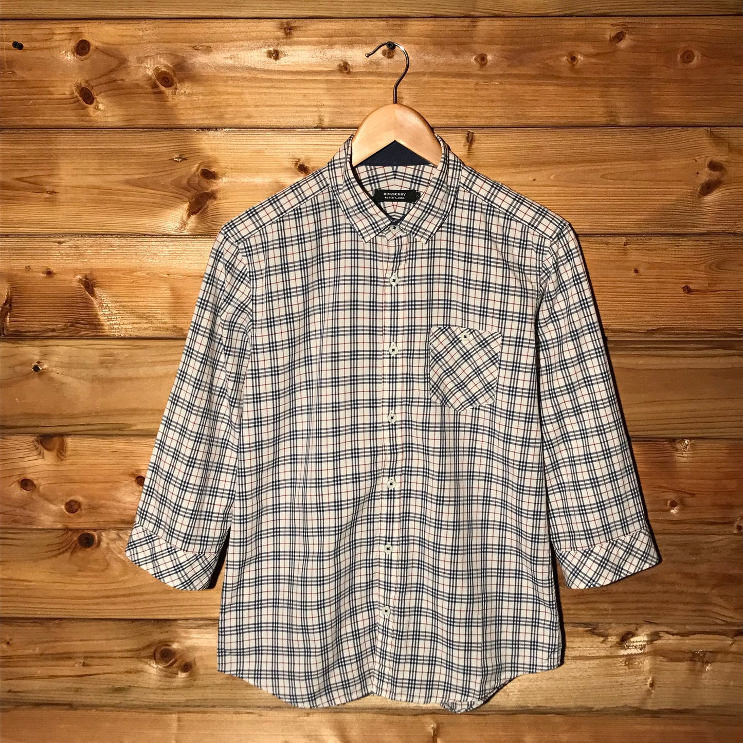 Burberry Black Label 3/4 sleeve button up shirt