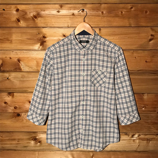 Burberry Black Label 3/4 sleeve button up shirt