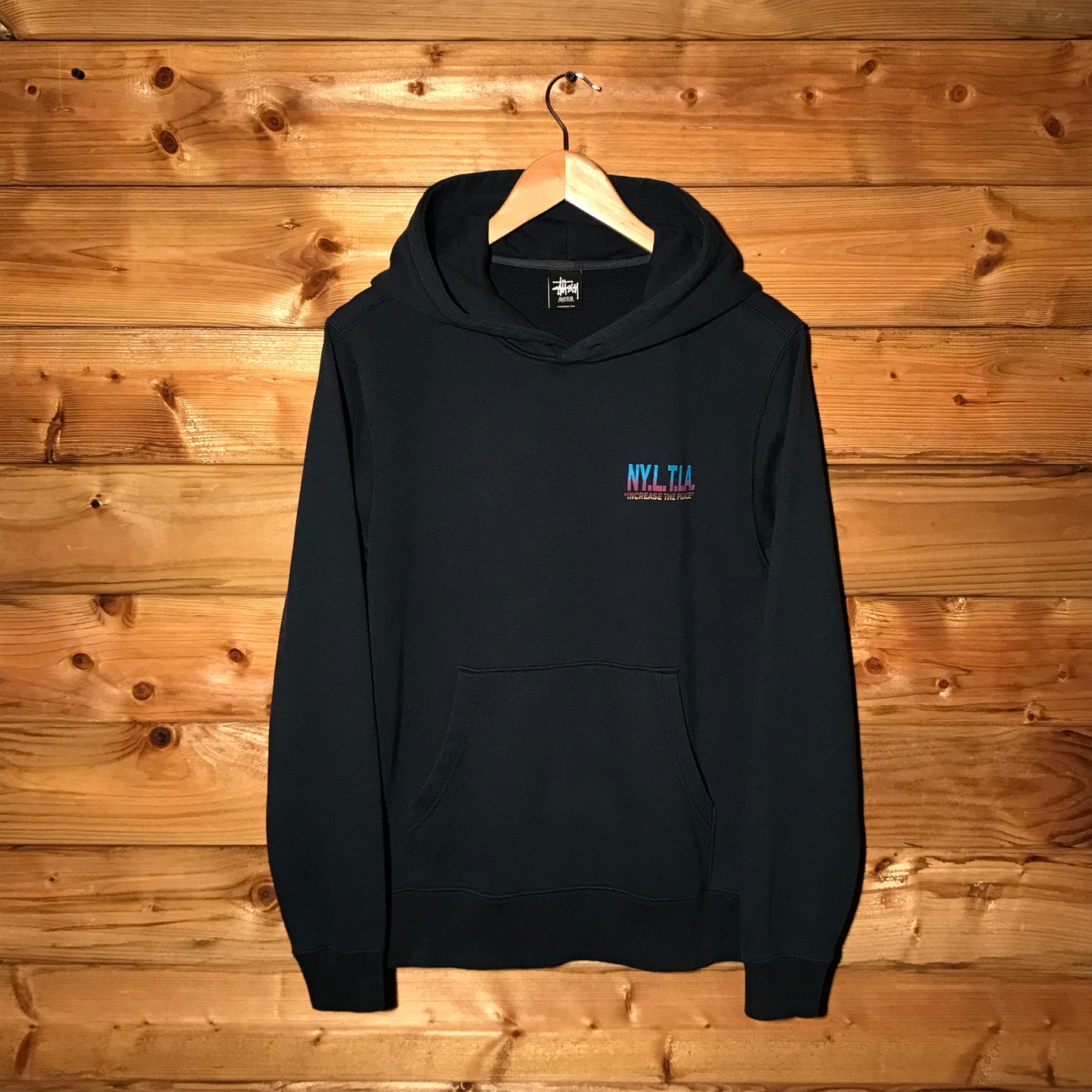 Stüssy NYTLA Gradient Script Spellout hoodie