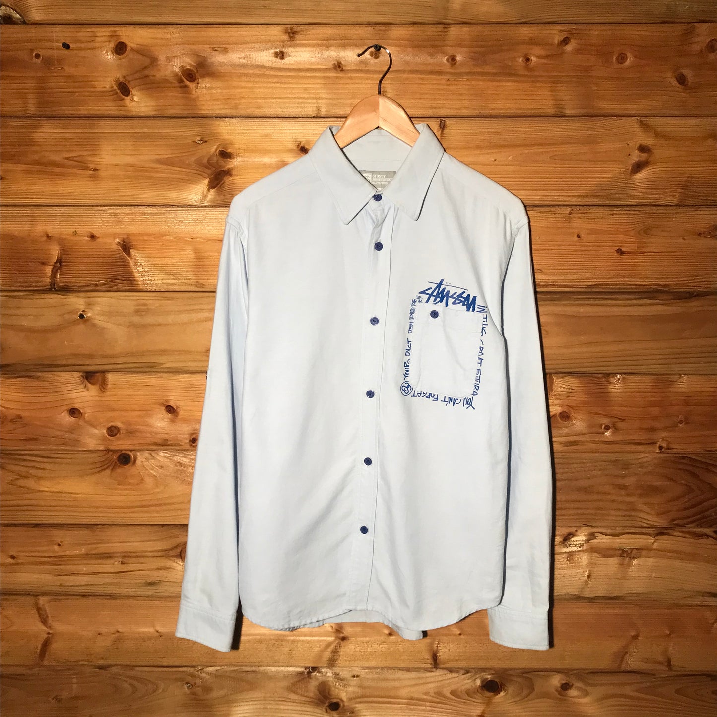 Stüssy Tonal Script Spellout button up shirt