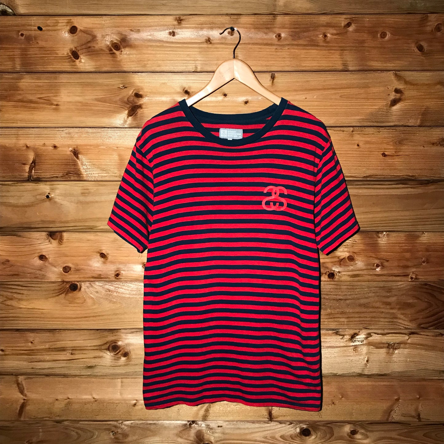 Stüssy Tonal Script Spellout Striped t shirt