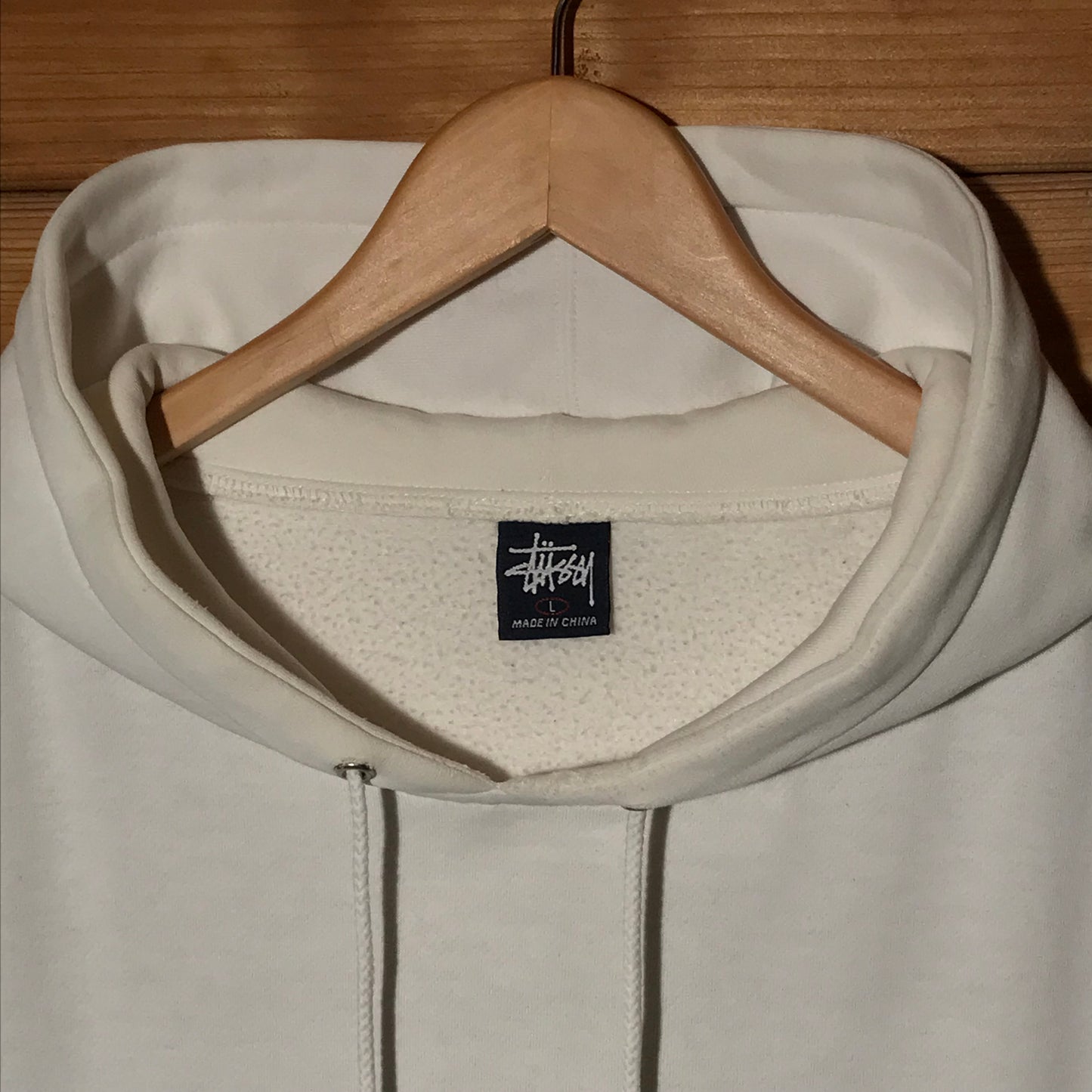 90s Stüssy International Striped Centre Script Spellout hoodie