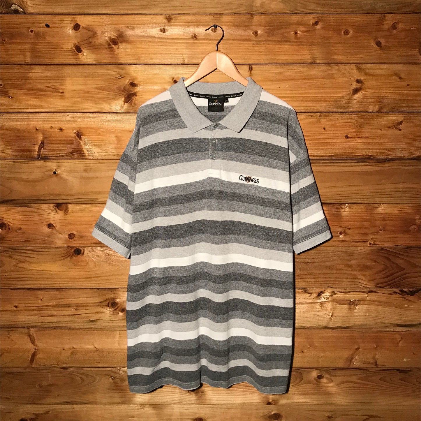 Guinness Striped polo t shirt