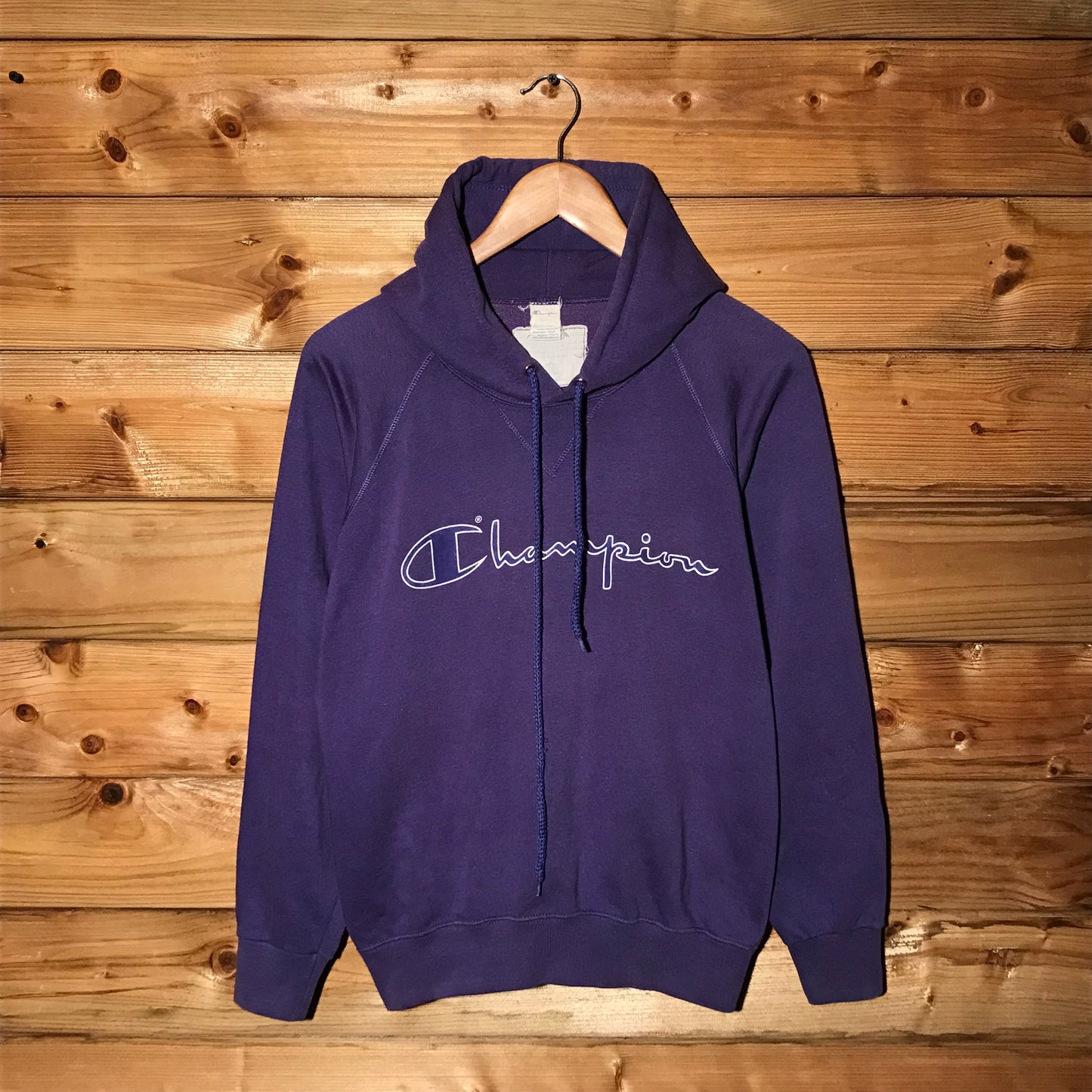 80s Champion Outline Centre Spellout hoodie