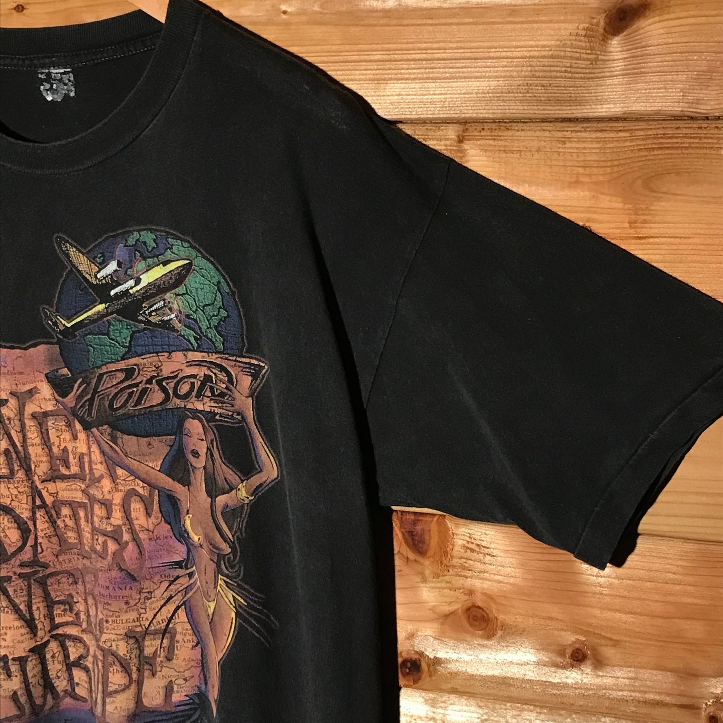 1993 Poison Seven Dates Over Europe Tour t shirt