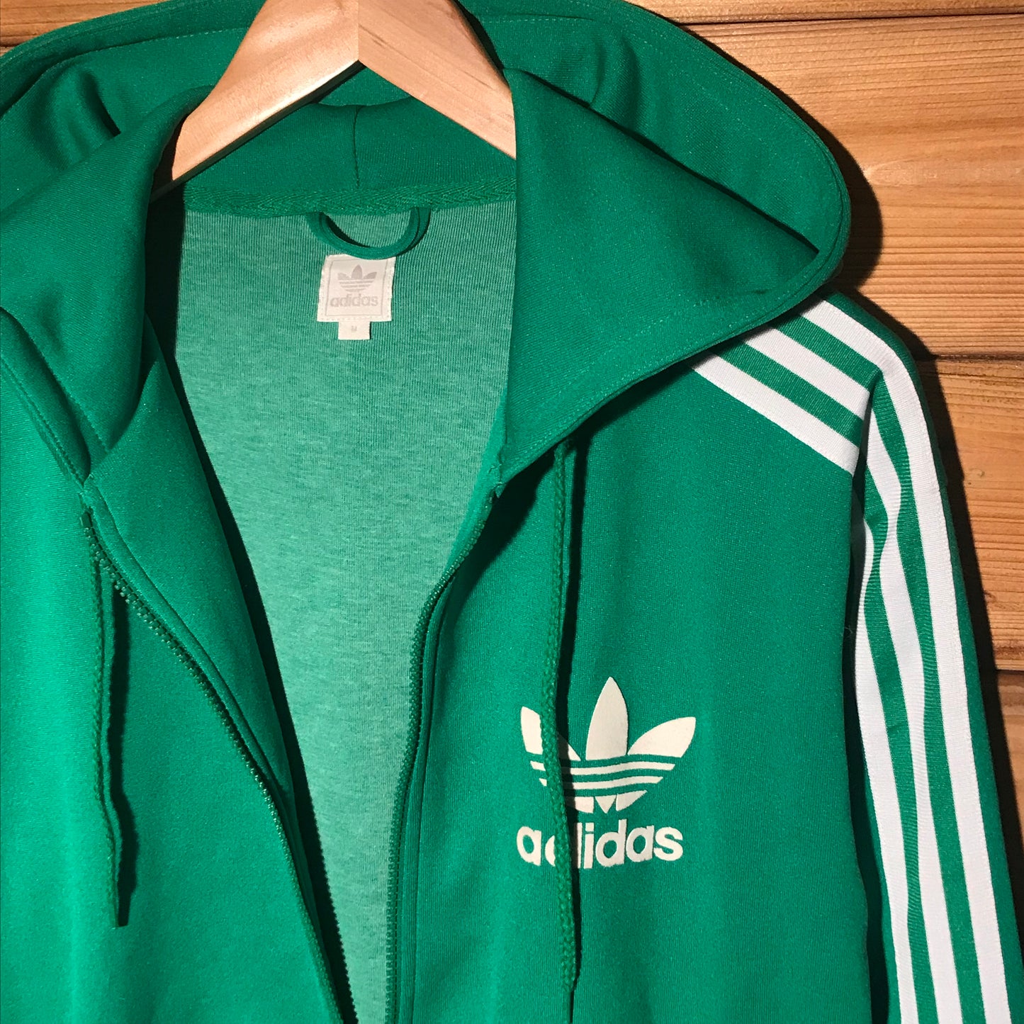 Adidas Trefoil Striped zip up hoodie