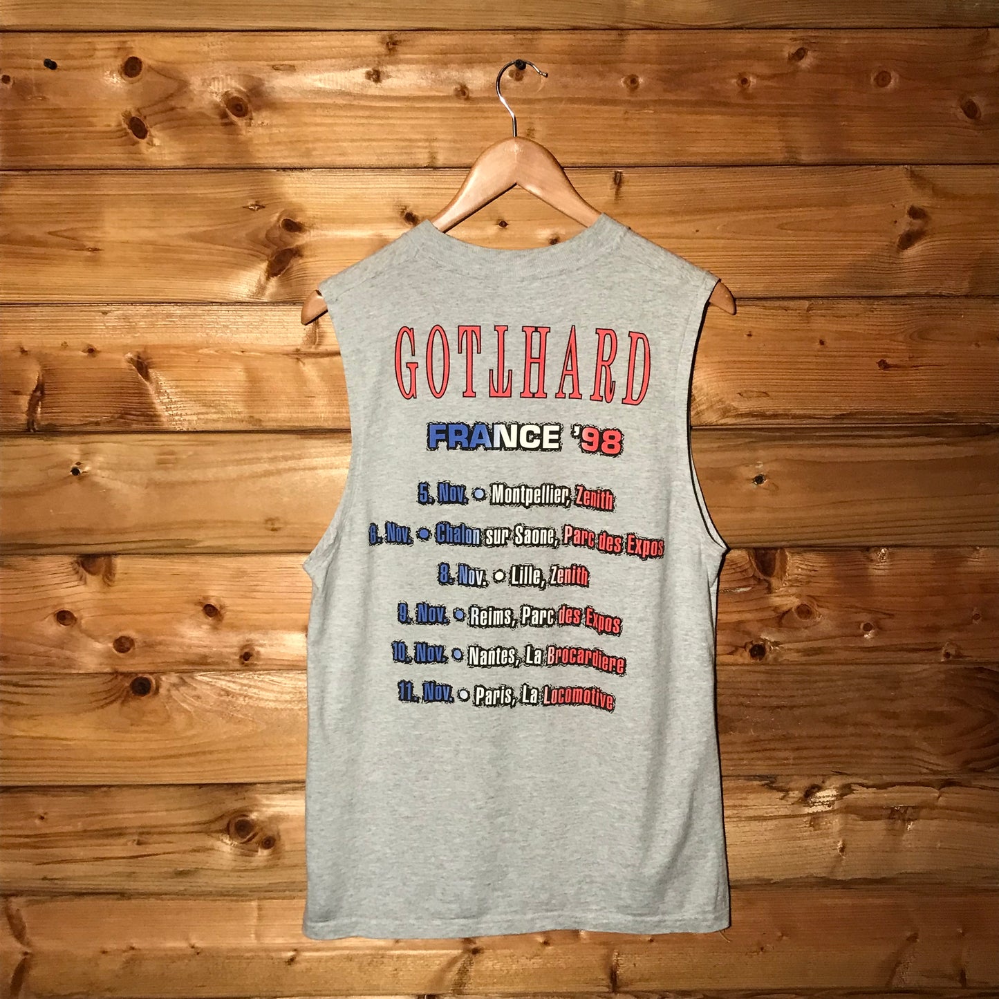 1998 Gotthard France Tour tank top t shirt