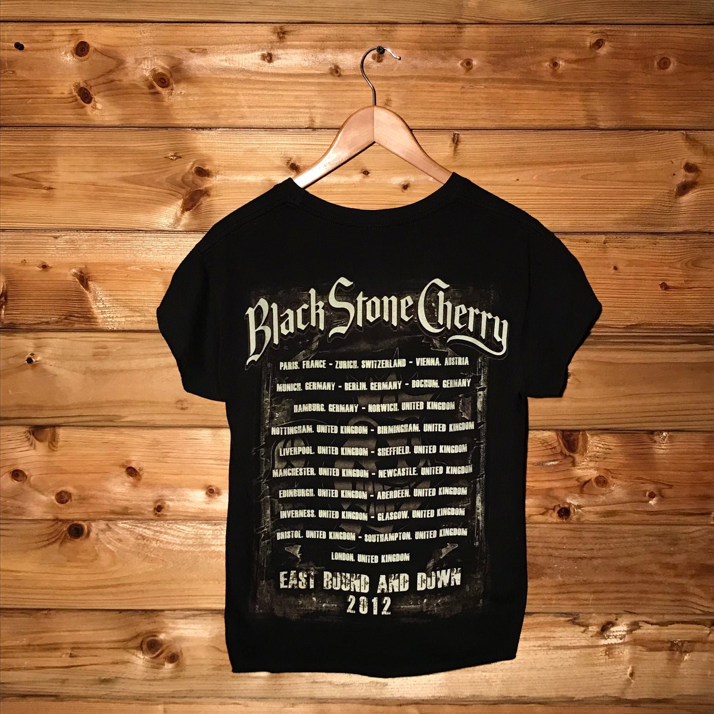 2012 Black Stone Cherry Europe Tour t shirt