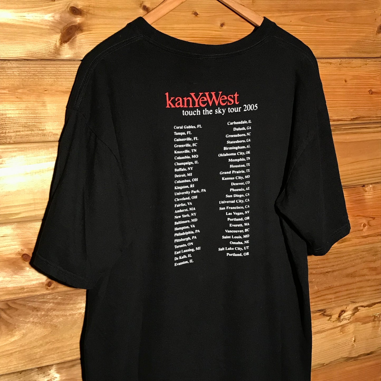 2005 Kanye West Touch The Sky Tour Late Registration t shirt