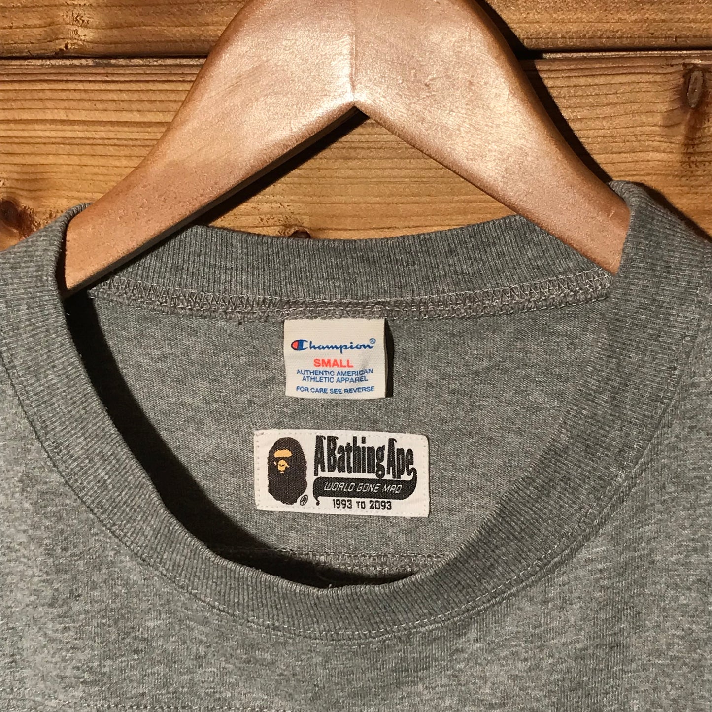 2016 Bape, A Bathing Ape x Champion 93 t shirt