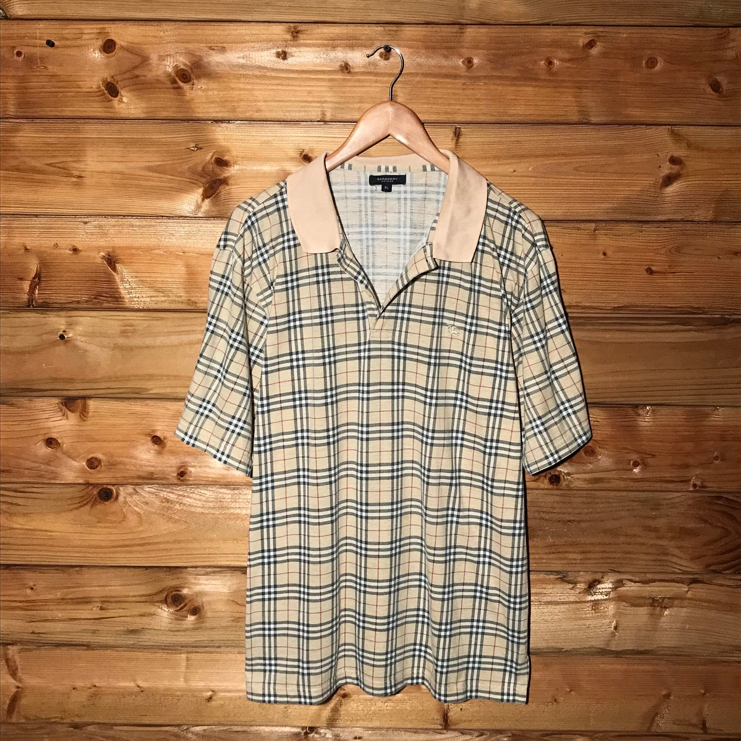 Burberry Nova Check Pattern short sleeve polo t shirt