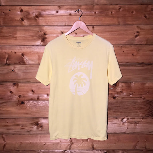 Stüssy Guam Palm Tree Centre Script Spellout t shirt