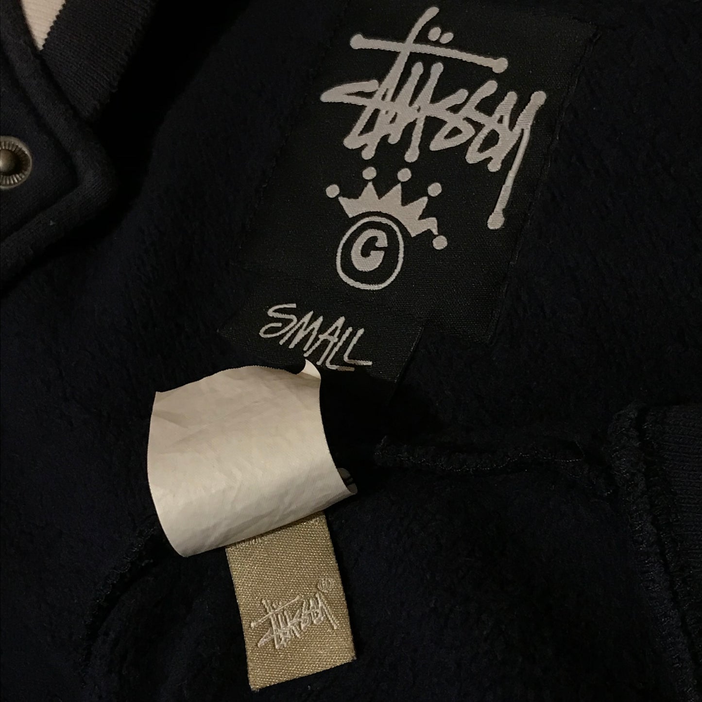 Stüssy World Tour Double Spellout varsity jacket