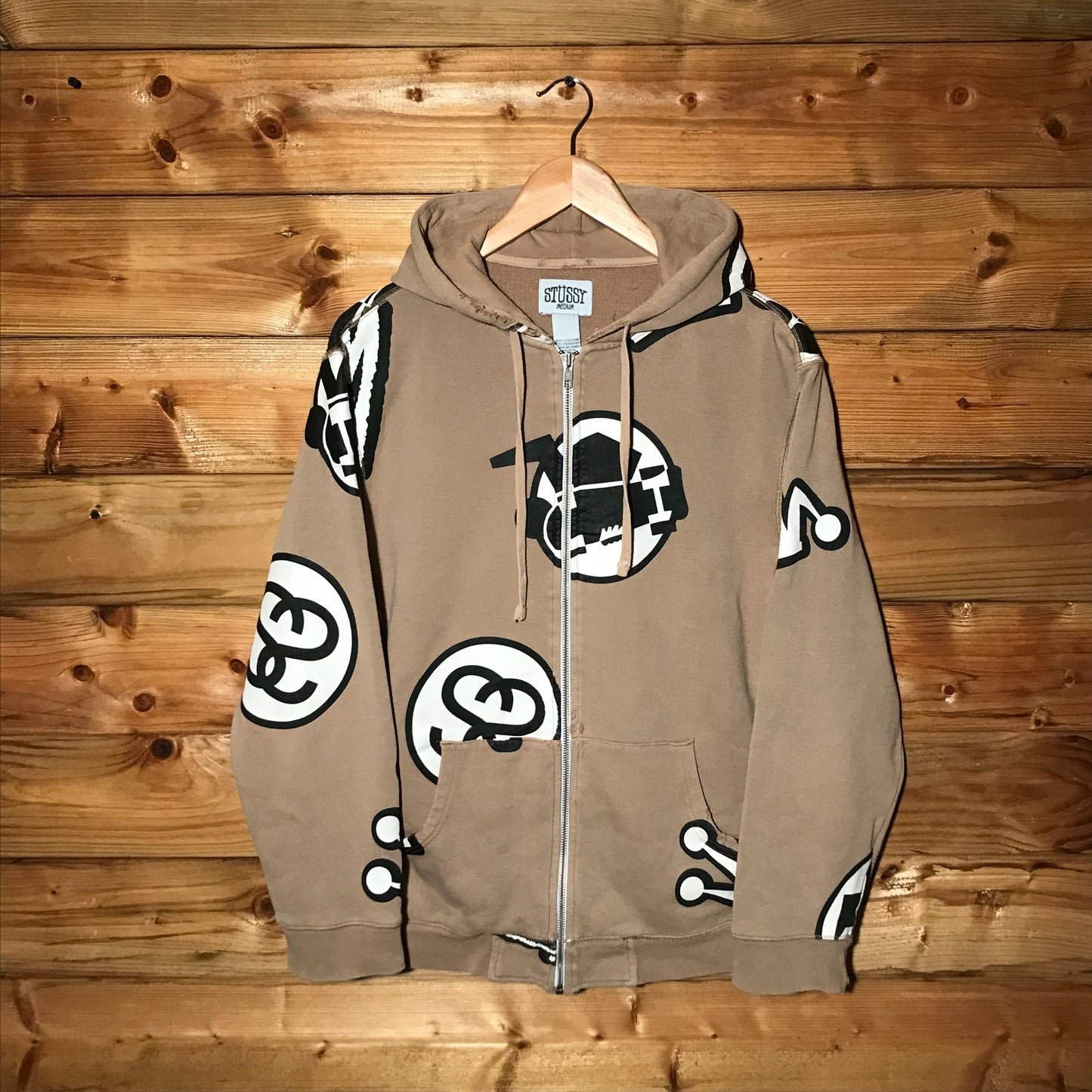 Stüssy Motifs AOP zip up hoodie