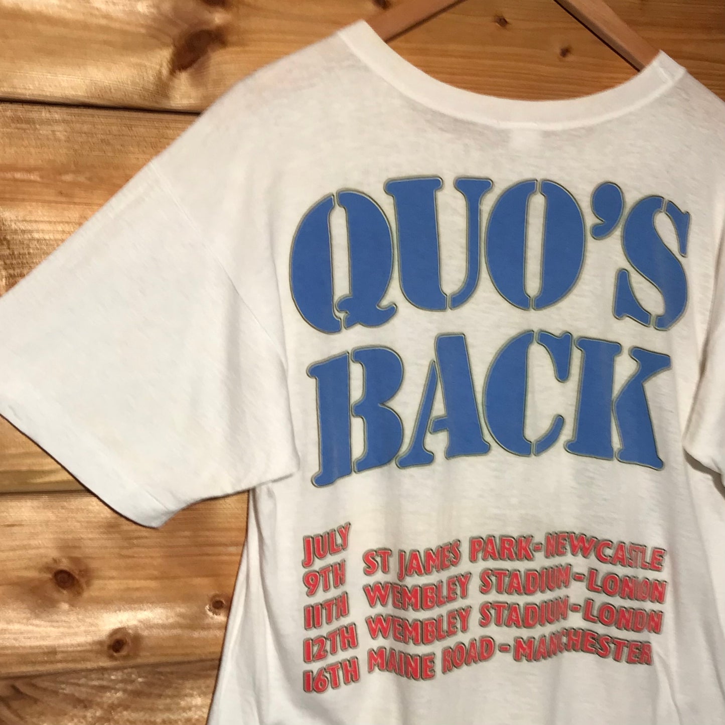 1986 Status Quo In The Army Now UK Tour t shirt