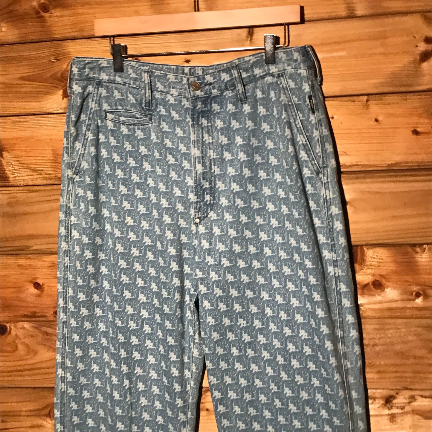 Kappa x GU Monogram denim jeans