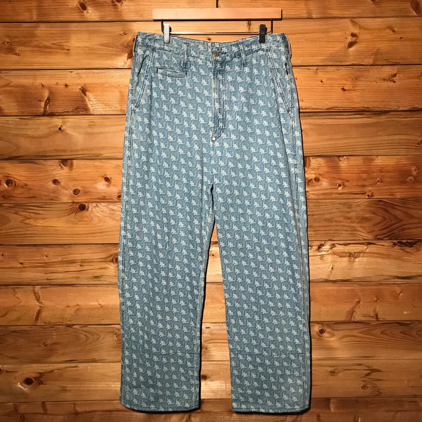 Kappa x GU Monogram denim jeans