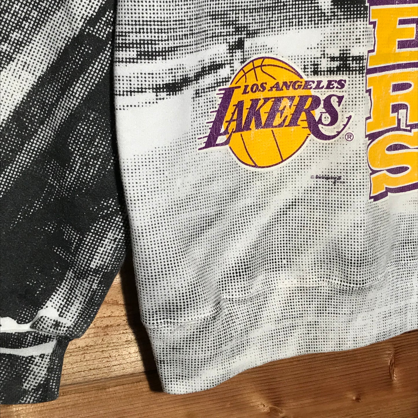 1991 Swingster NBA LA Lakers Spellout AOP sweatshirt