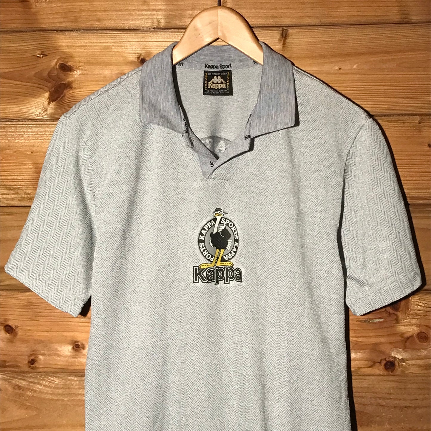 90s Kappa Sports Centre Spellout Ostrich polo t shirt